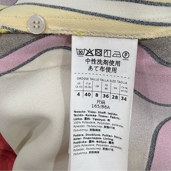 Marella 365 By Max Mara Scorza Sleeveless Geo Print Midi Dress Gold Tone Decor 4 - Picture 15 of 16